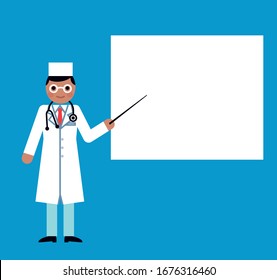 Doctor recommends icon. Vector illustration