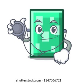 Doctor rectangle character cartoon style