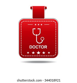 Doctor Red Vector Icon Design