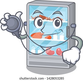 Doctor refrigerator isolated with in the character