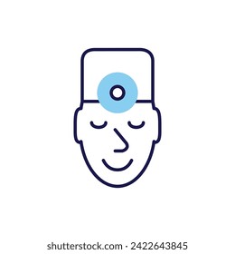 Doctor related vector line icon. Medical worker. Practicing. Scientist. Isolated on white background. Vector illustration. Editable stroke