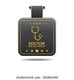Doctor Required golden Vector Icon Design
