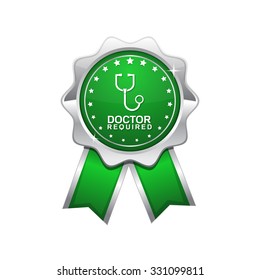 Doctor Required Green Vector Icon Design
