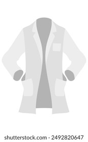 doctor in a robe, uniform, work clothes flat style vector illustration isolated on white background