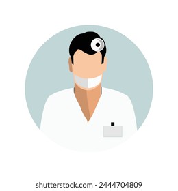 Doctor rounded profile avatar icon design 