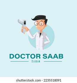 Doctor saab vector mascot logo template.