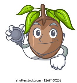 Doctor sapodilla fruit on the character bowl