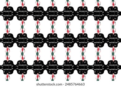 Doctor seamless pattern background. People seamless pattern background