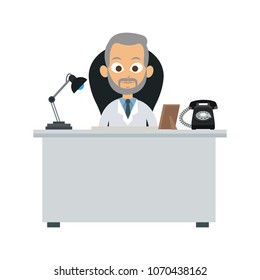 Doctor seated at office