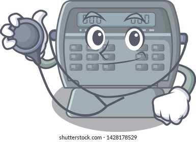 Doctor security alarm isolated in the cartoon