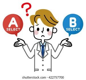 Doctor to select the A or B.