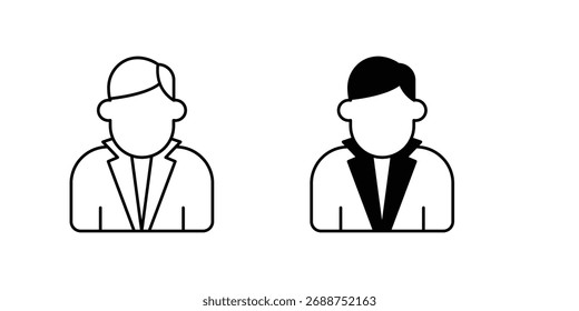 Icono de conjunto de médico con fondo blanco Vector Ilustración de stock