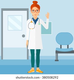 Doctor showing sign ok.