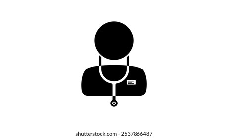 doctor sign, black isolated silhouette