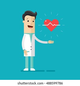 Doctor Sign Heartbeat Medical Background Vector Stock Vector (Royalty ...