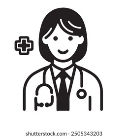 A doctor silhouette icon vector art