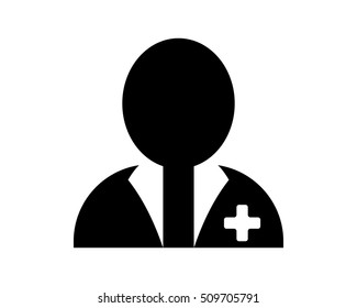 doctor silhouette medical medicare health care pharmacy clinic image vector icon