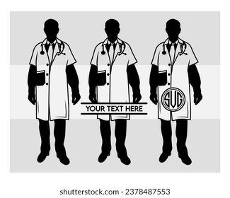 Doctor, Doctor Silhouette, profession, Doctor profession, stethoscope, Doctor Vector, Clipart, Woman, Man, Eps, 