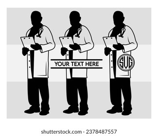Doctor, Doctor Silhouette, profession, Doctor profession, stethoscope, Doctor Vector, Clipart, Woman, Man, Eps, 