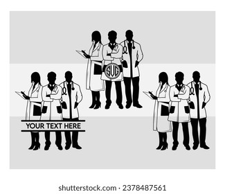 Doctor, Doctor Silhouette, profession, Doctor profession, stethoscope, Doctor Vector, Clipart, Woman, Man, Eps, 