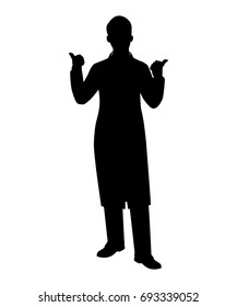 Doctor Silhouette Vector Stock Vector (Royalty Free) 693339052