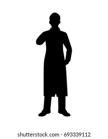 Doctor silhouette vector