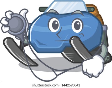Doctor snowmobile in the a character shape