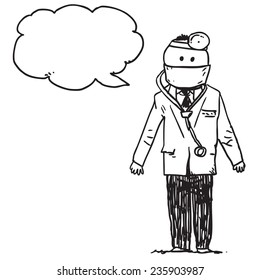 Doctor speaking