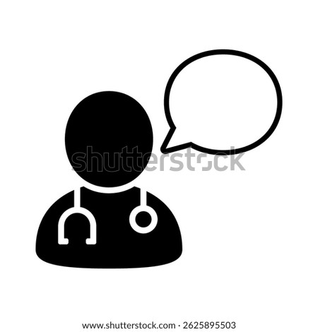 Doctor Speaking with Speech Bubble