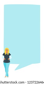 Doctor speech bubble. Physician standing behind big empty speech bubble. Design for social media to write healthcare information or comment. Stories template. Minimalism design with people silhouettes