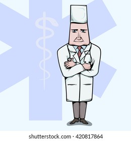 Doctor standing with crossed hands