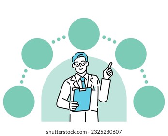 A doctor standing up front and explaining