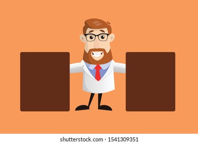 Doctor - Standing with Two Boards