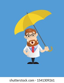 Doctor - Standing with Umbrella