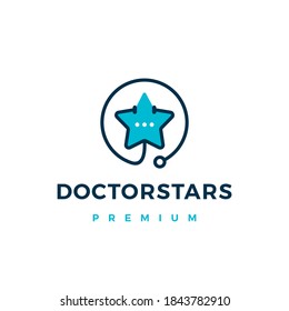 doctor stars logo vector icon illustration