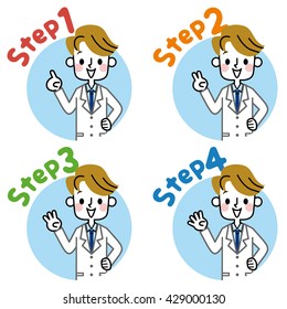 Doctor step icon.