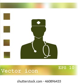 Doctor with stethoscope around his neck