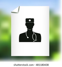 Doctor with stethoscope around his neck