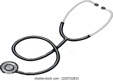 doctor stethoscope black colored simple