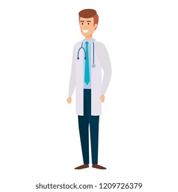 doctor with stethoscope character