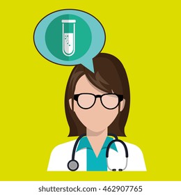 doctor stethoscope glass medicine vector illustration graphic