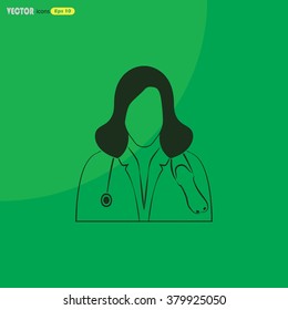 Doctor with stethoscope icon