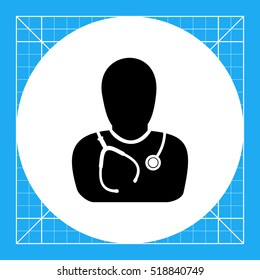Doctor with Stethoscope Icon