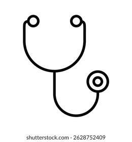 doctor stethoscope outline icon illustration