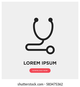 Doctor stethoscope vector icon