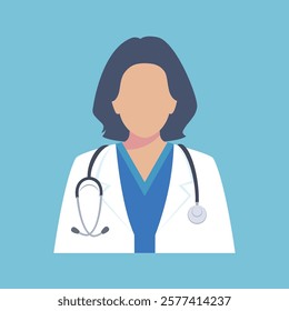 doctor with stethoscope vector illustration
