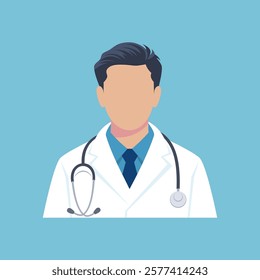 doctor with stethoscope vector illustration