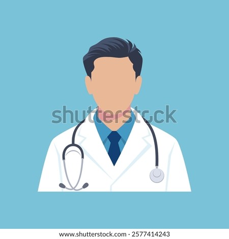 doctor with stethoscope vector illustration