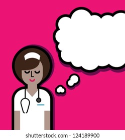 Doctor with stethoscope. Vector image