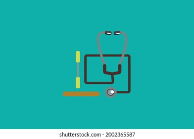 Doctor stethoscope vector template for use